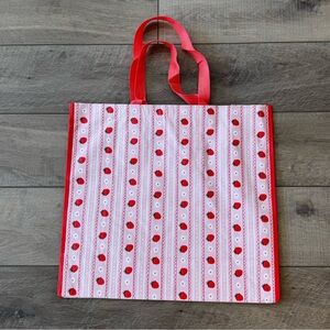 Homegoods TJMaxx Marshalls Viral Raspberry Print Reusable Shopper Tote Bag NWOT